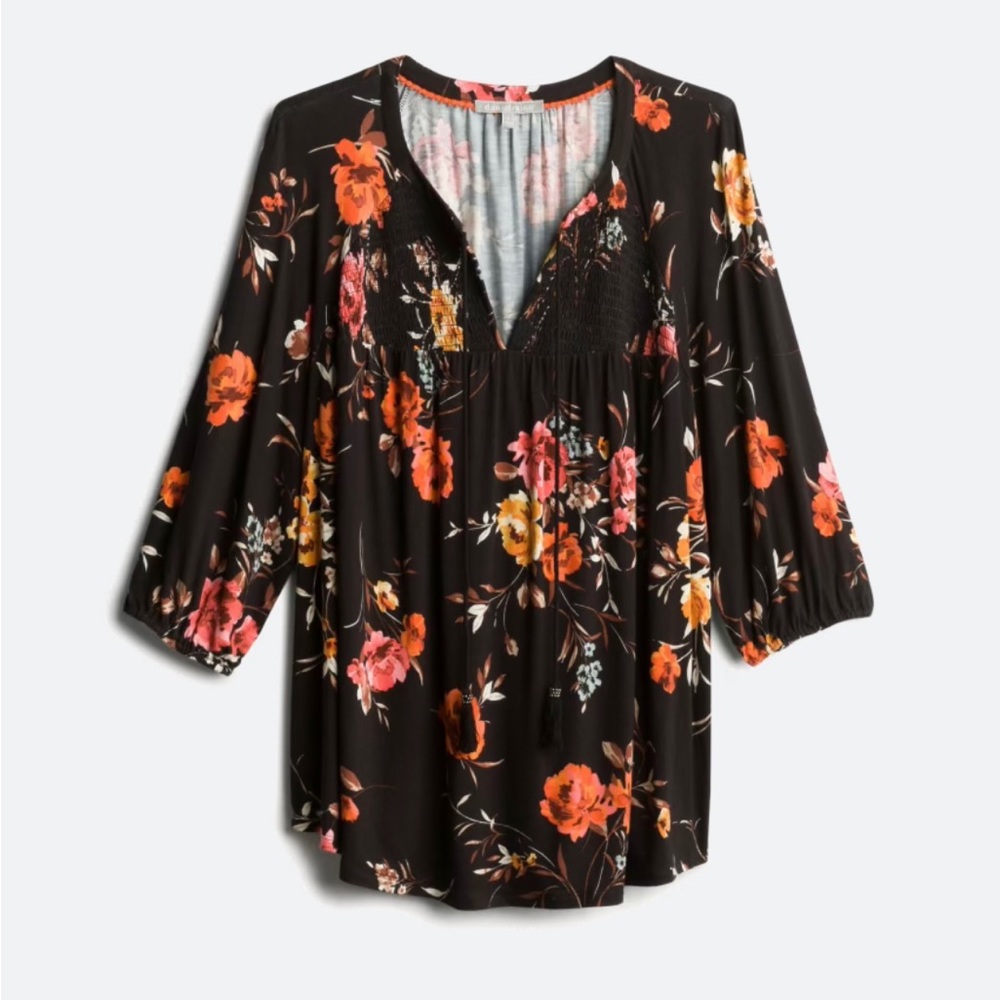 DanielRainn Elowen smocked tassel detail knit top